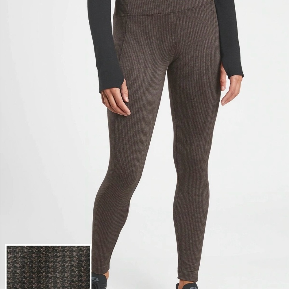 Athleta Textured Brown Leggings